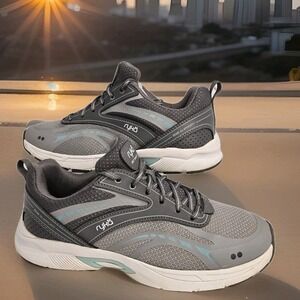 Ryka Women's Sky Walk 2 Sneakers QT Gray Hiking Lace Up Outdoors SZ 7.5 EUC